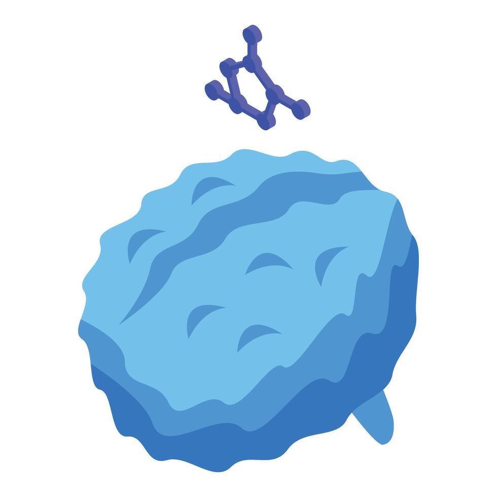 Isometric illustration of a blue b cell vector