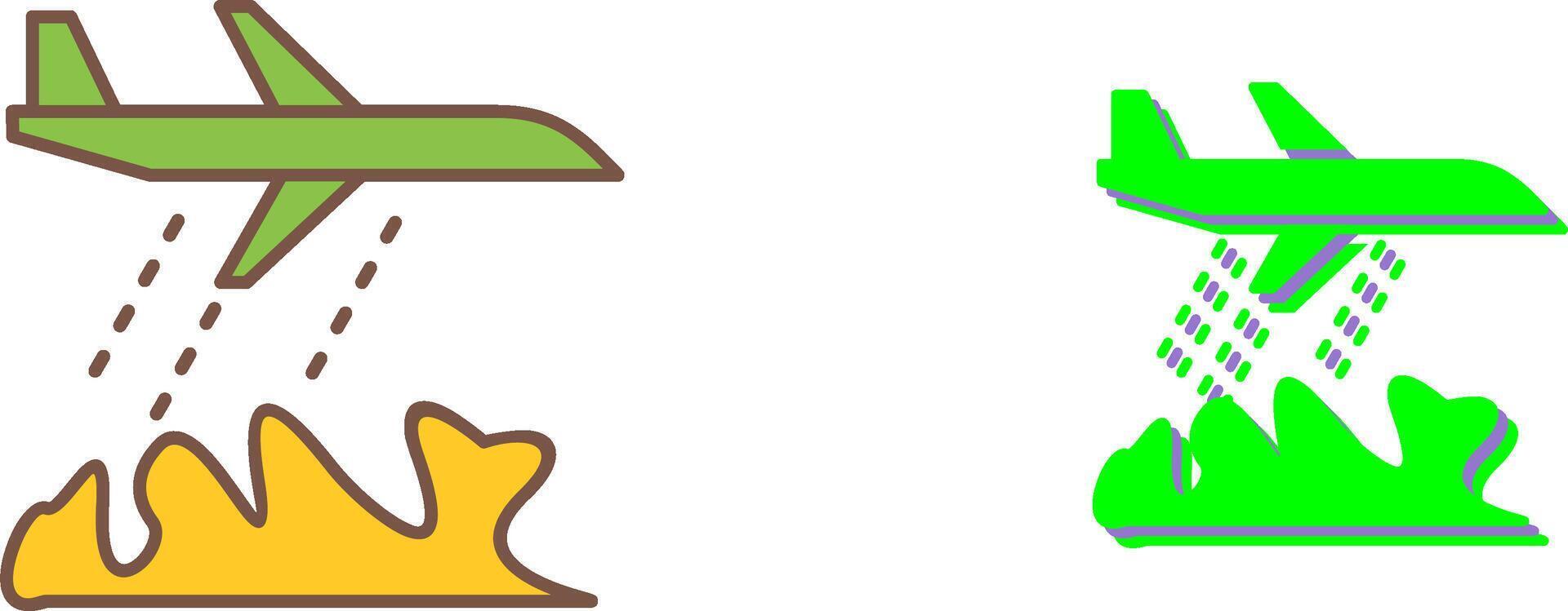 Unique Firefighter Plane Icon Design vector