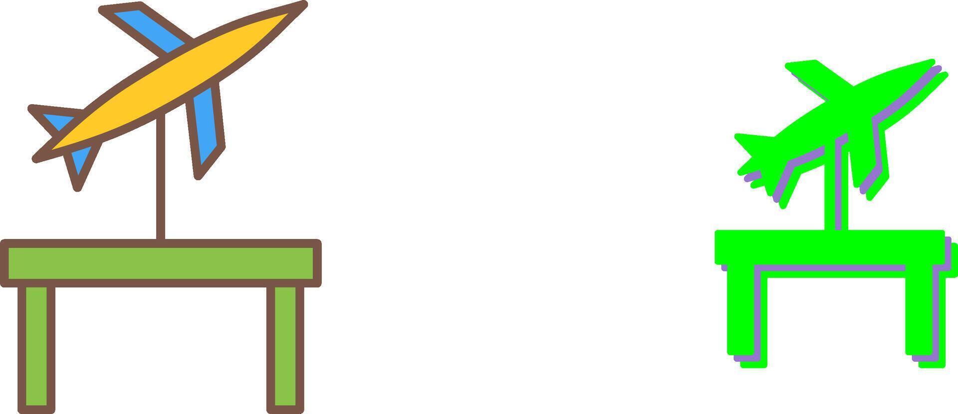 Jet Exhibit Icon Design vector