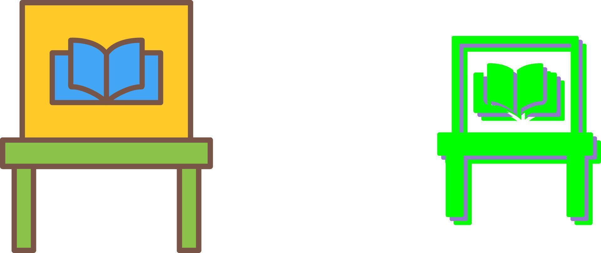 Ancient Book Exhibit Icon Design vector