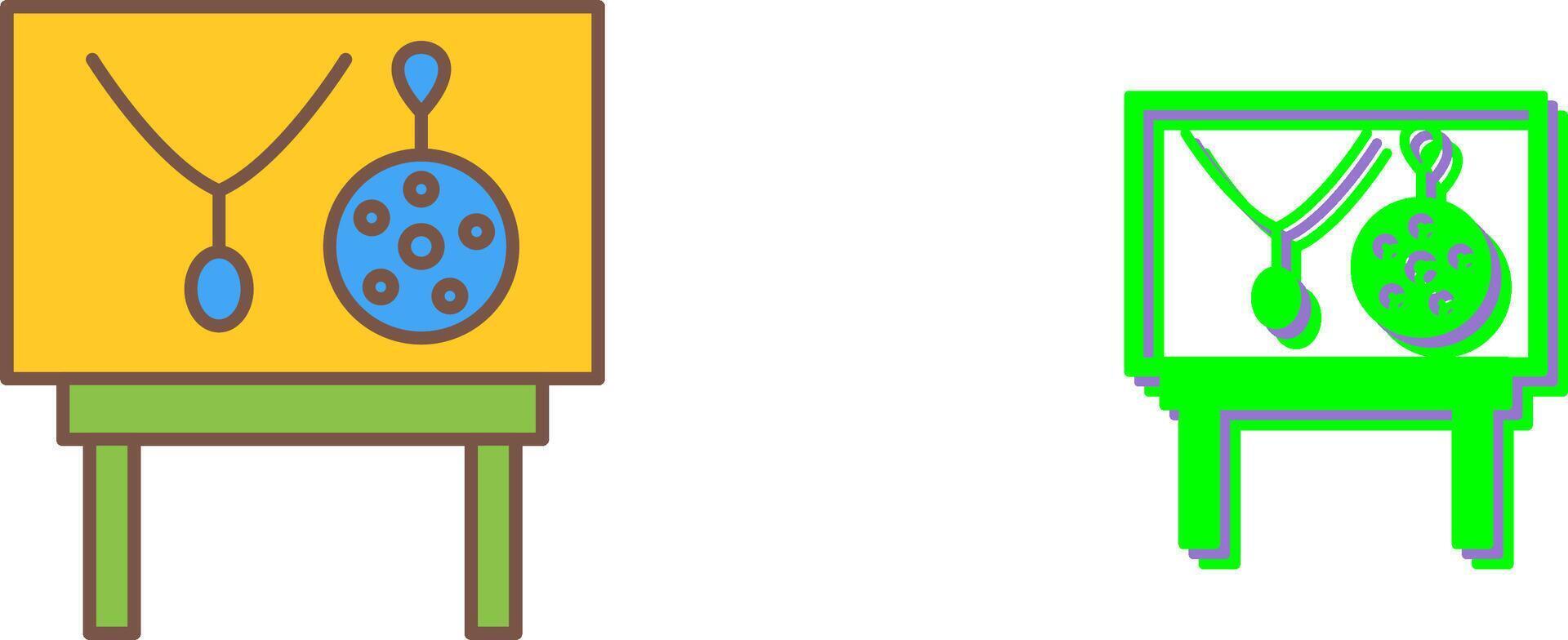 Jewel Exhibit Icon Design vector