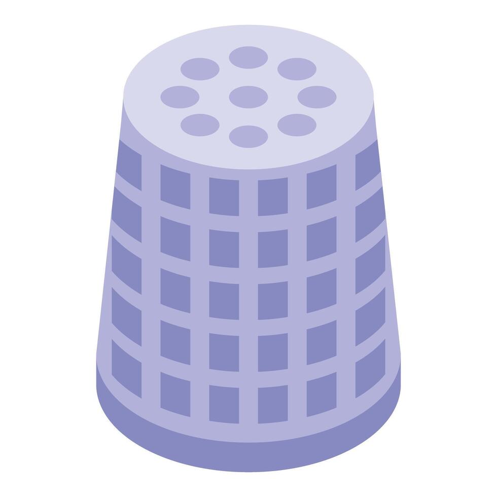 Isometric thimble icon on white background vector