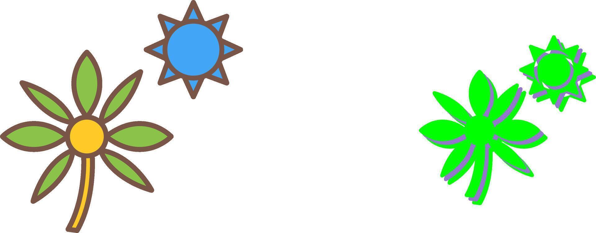 Flower in sunlight Icon Design vector
