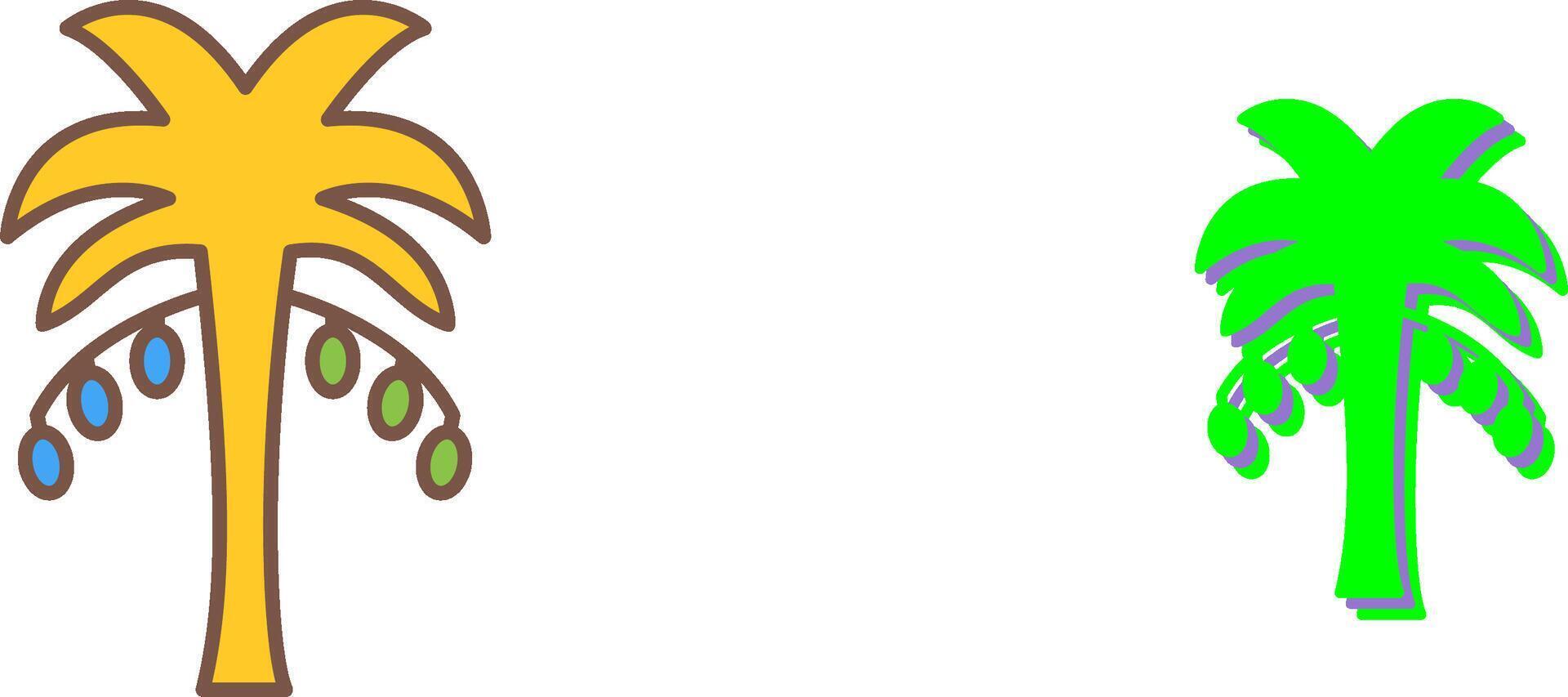 Coconut trees Icon Design vector