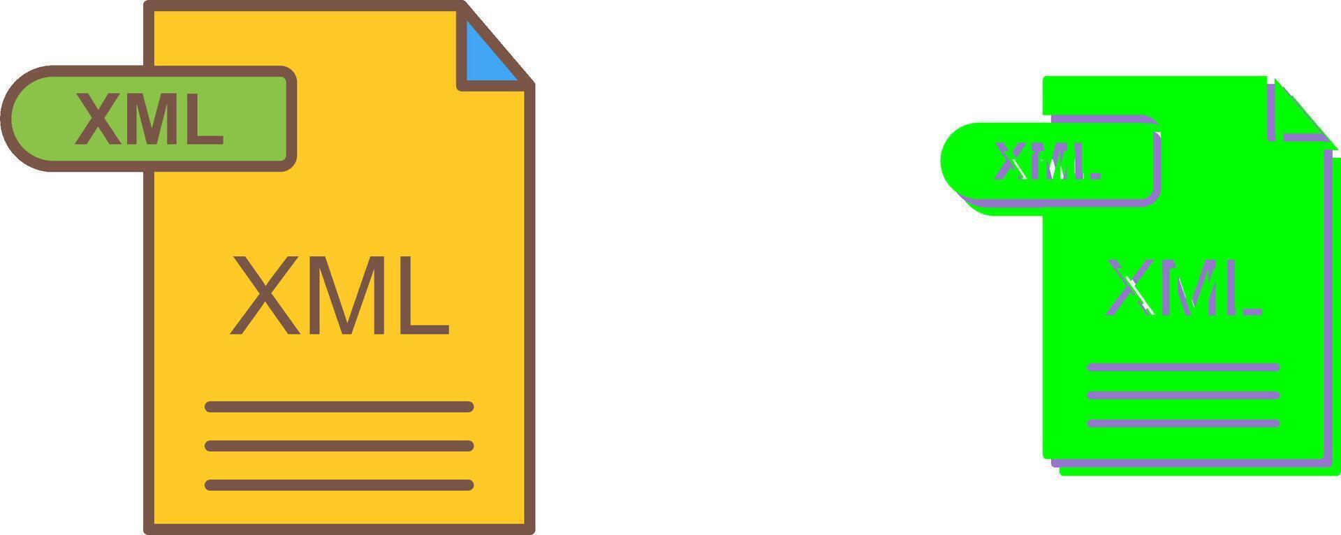 XML Icon Design vector