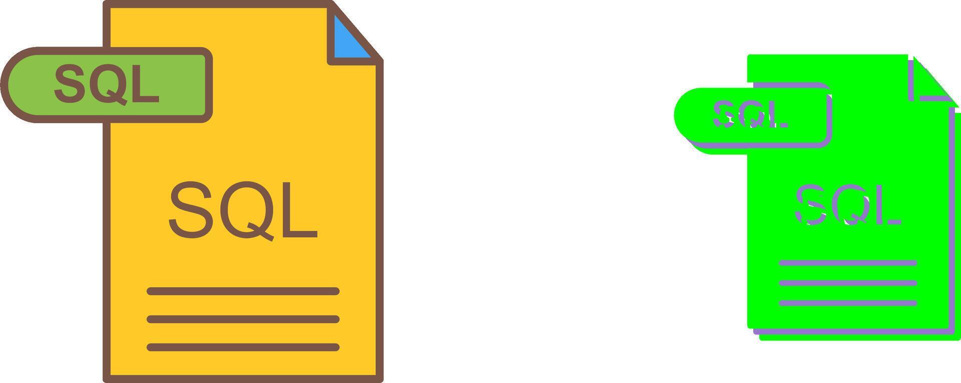 SQL Icon Design 45413236 Vector Art at Vecteezy