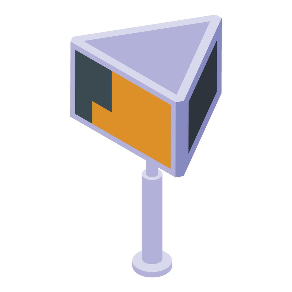 Isometric illustration of a speed camera vector