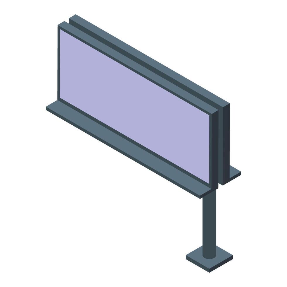 3d isometric illustration of a blank billboard for advertising mockups vector