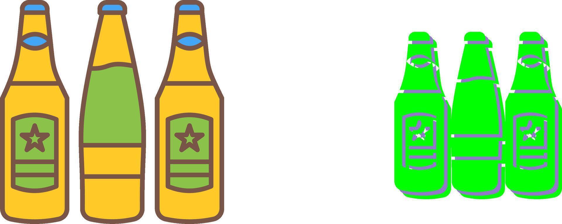 Beer Bottles Icon Design vector