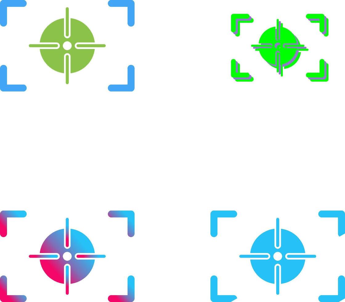 Unique Focus Horizontal Icon Design vector