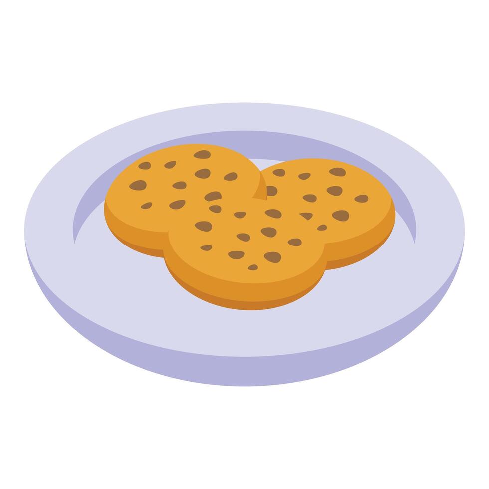 Heartshaped cookies on plate illustration vector