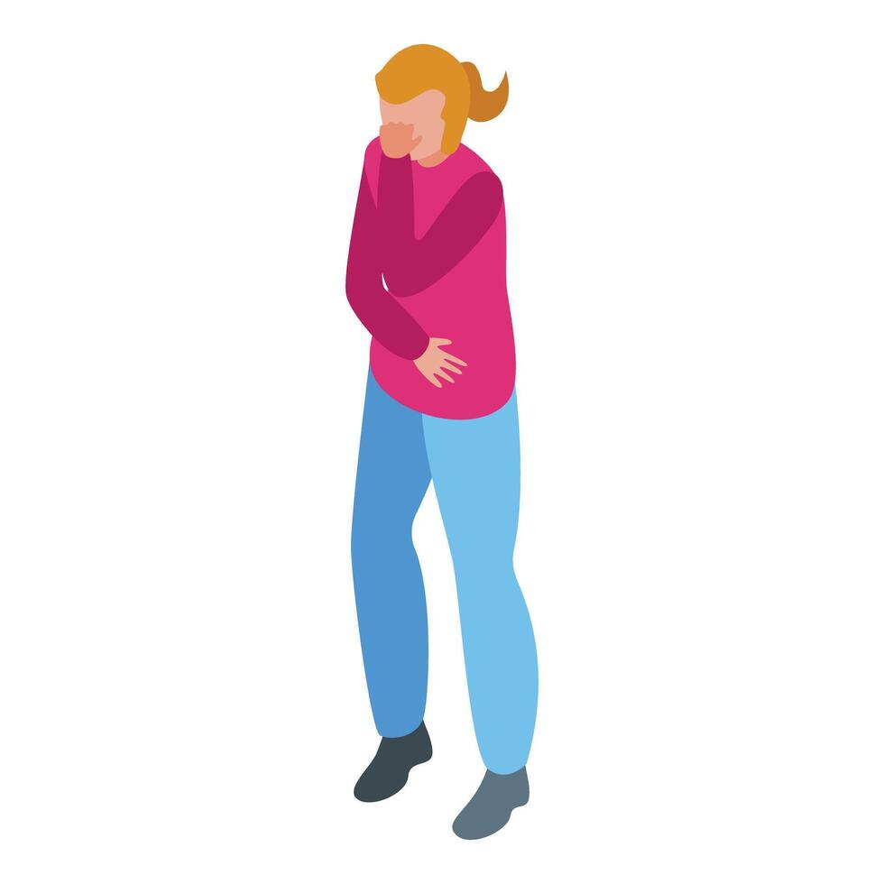 Young woman standing with crossed arms vector