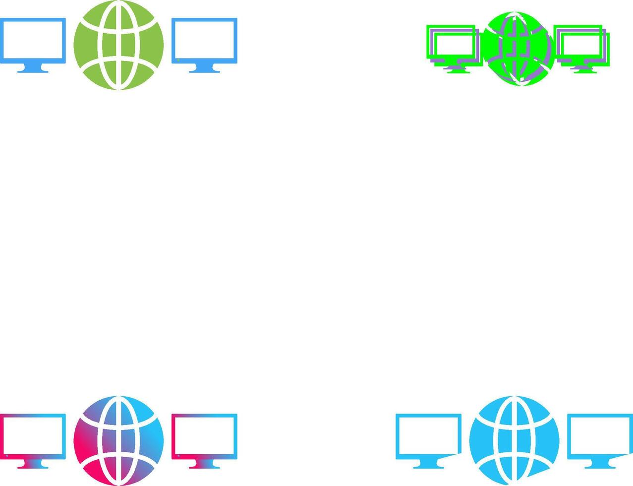 Unique Networks Icon Design vector
