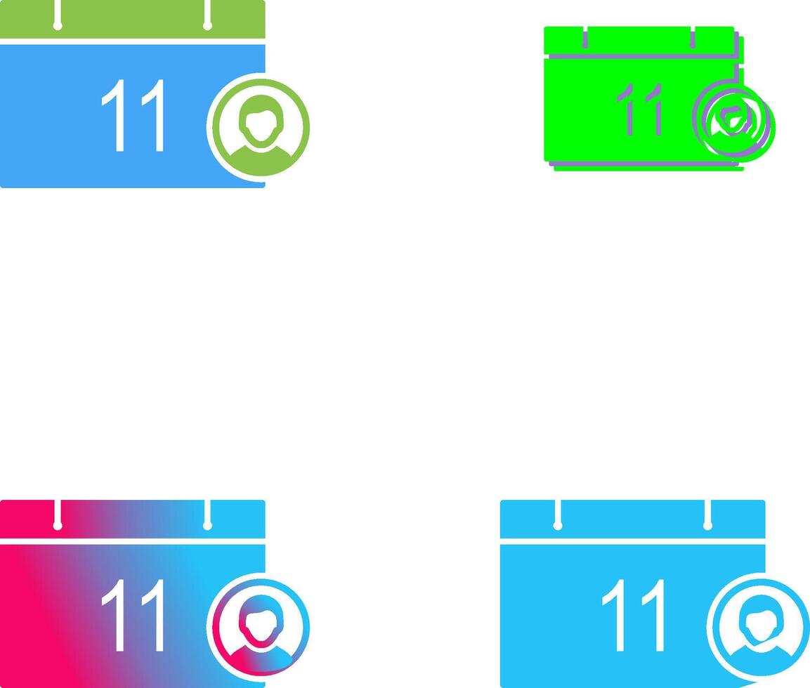 Unique Event Management Icon Design vector
