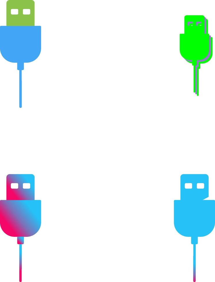 Unique USB Cable Icon Design vector