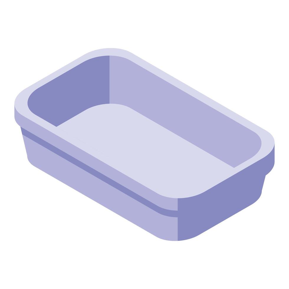 3d render of an isometric purple bathtub suitable for bathroom decor designs vector