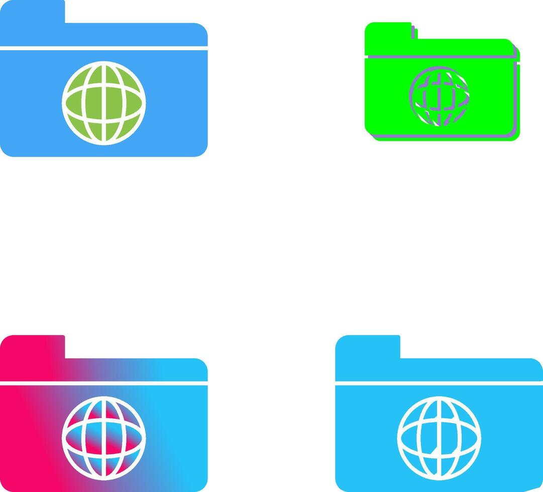 Unique Network Folder Icon Design vector