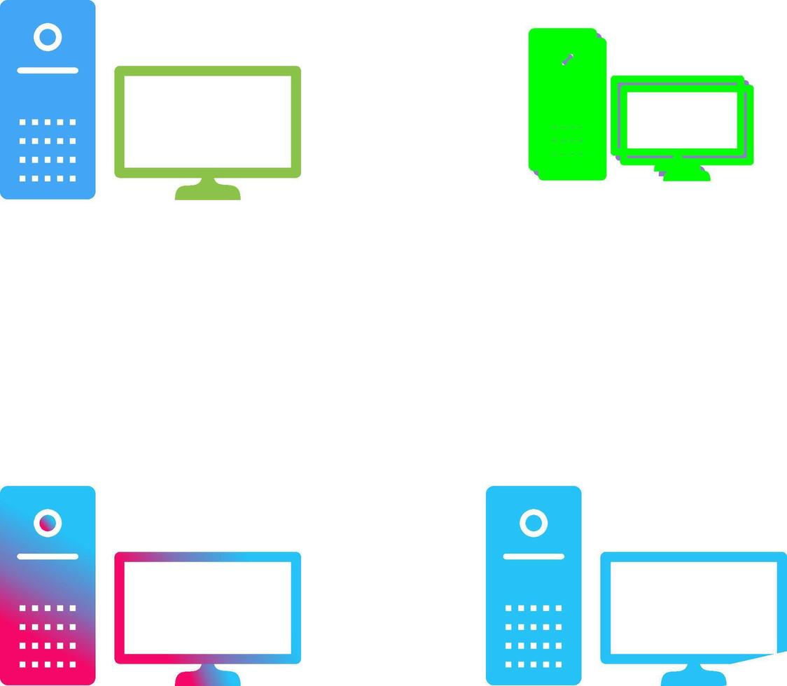 Unique Computer Icon Design vector