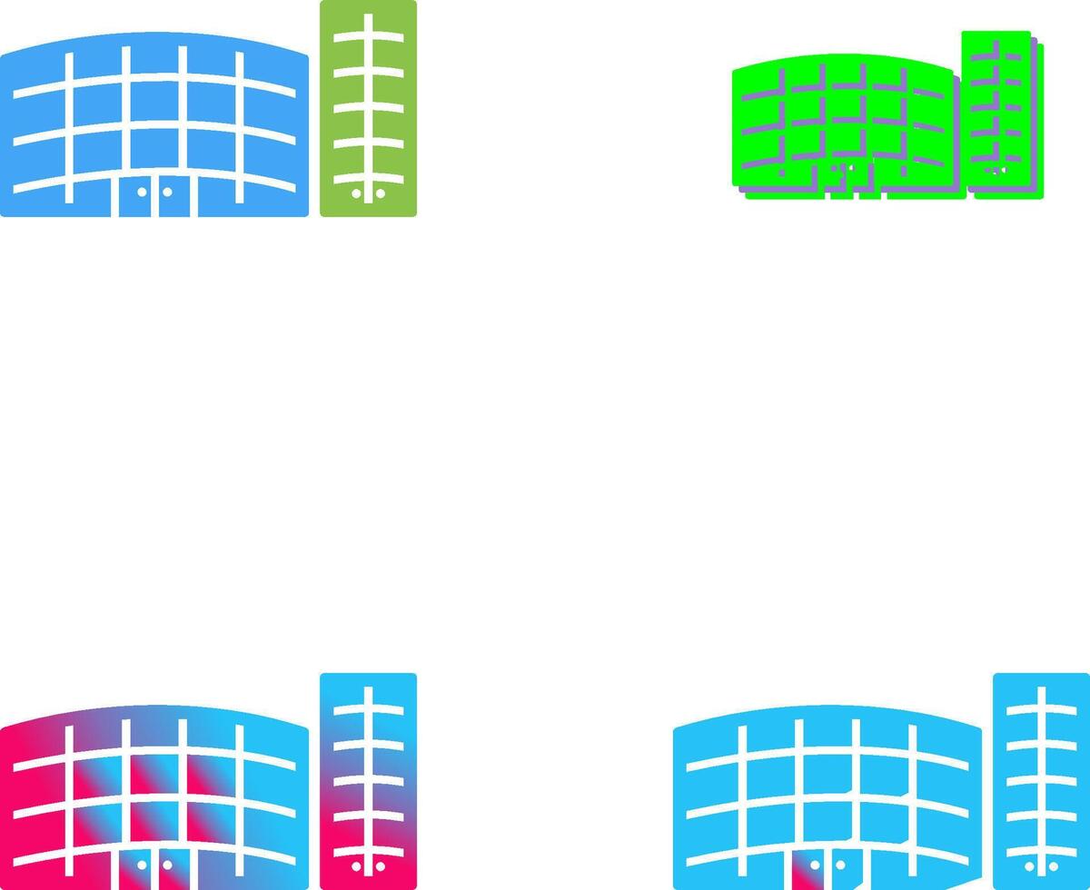 Unique Shopping Mall Icon Design vector