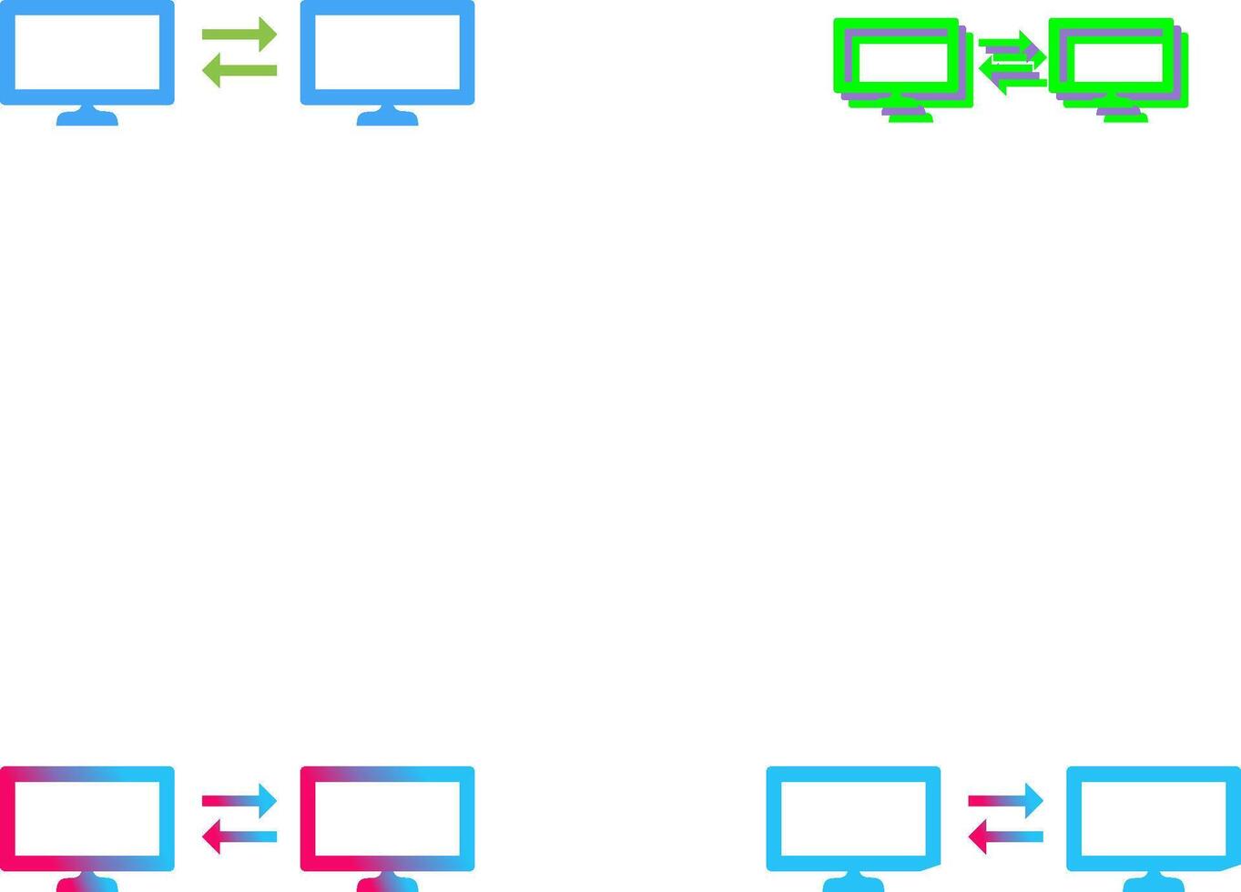 Unique Sharing Systems Icon Design vector