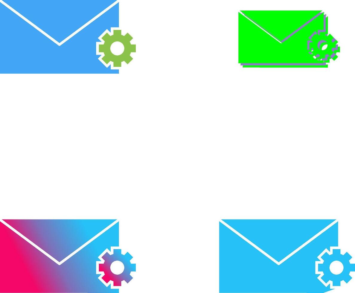 Unique Message Settings Icon Design vector