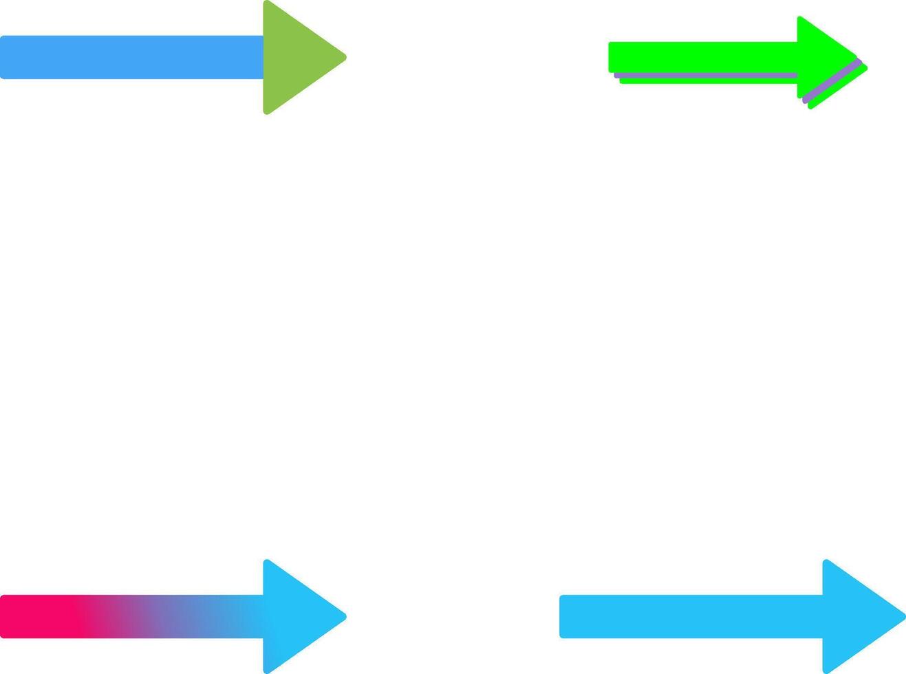 Unique Right Arrow Icon Design vector