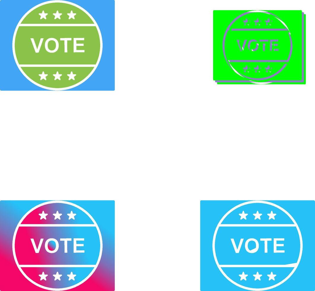 Vote Sticker Icon Design vector