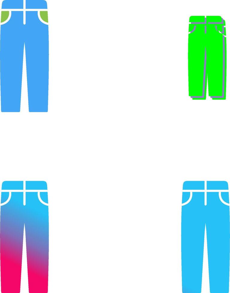 Men's Pants Icon Design vector