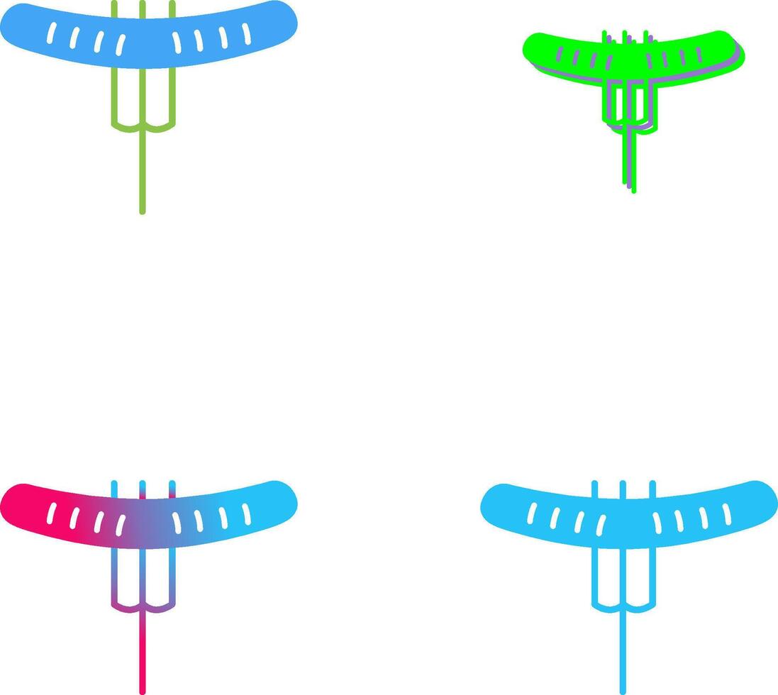 Sausage on Fork Icon Design vector