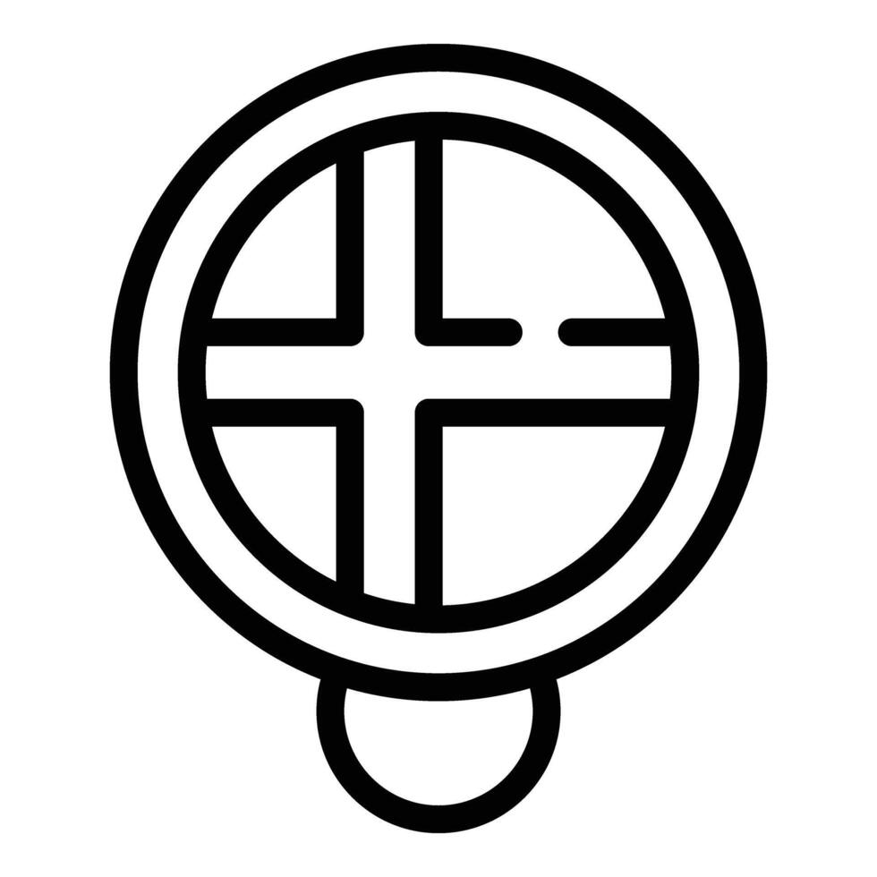 Iceland destination icon outline . National flag identity vector