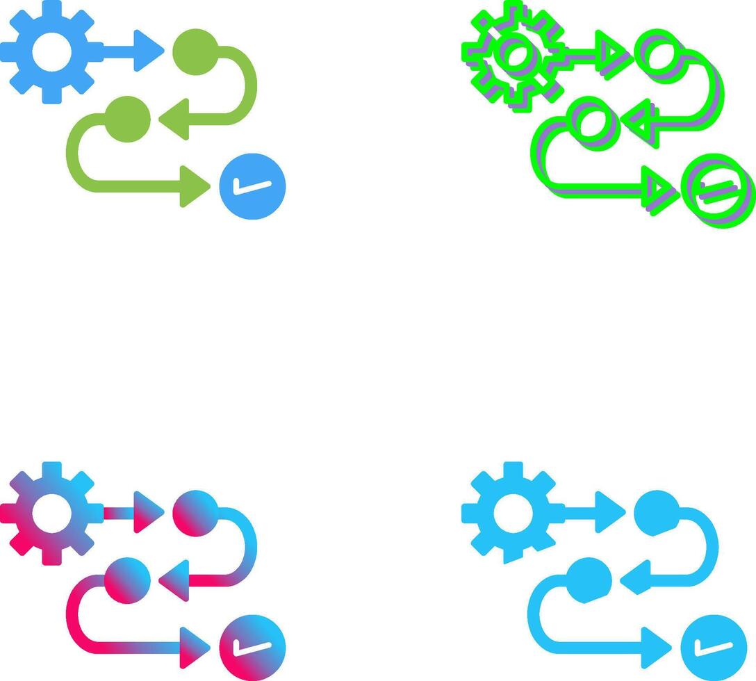 Process Icon Design vector