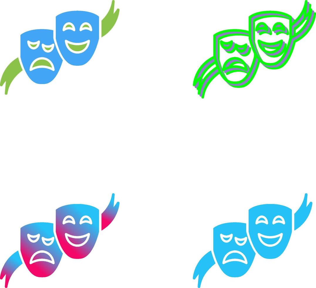 Theater Masks Icon Design vector
