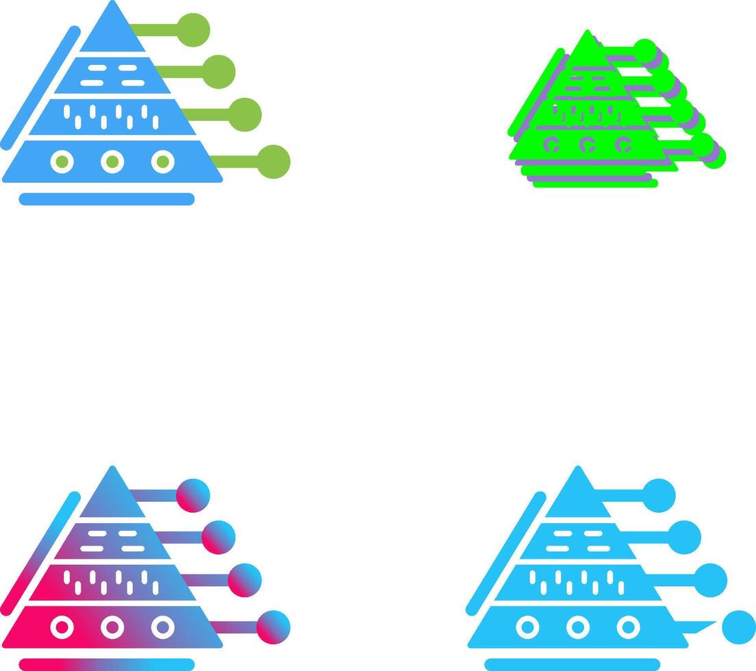 Pyramid Graph Icon Design vector