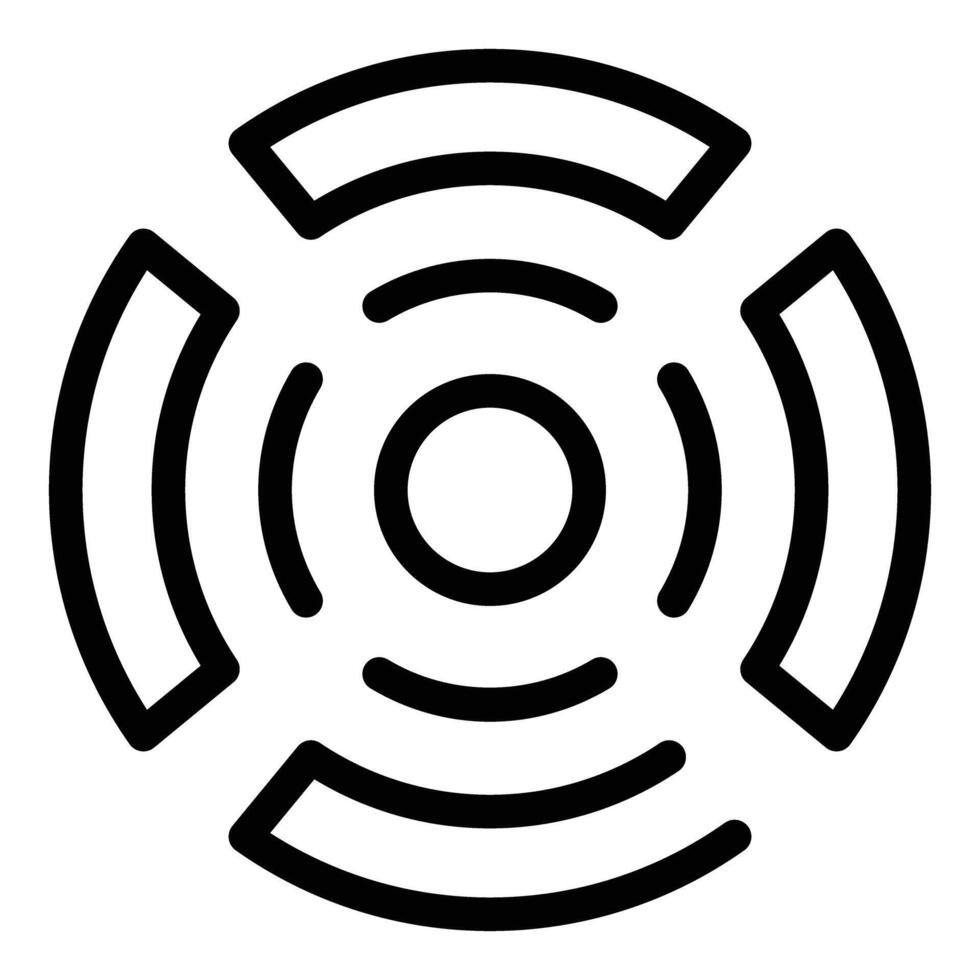 negro y blanco simplificado ojo icono vector