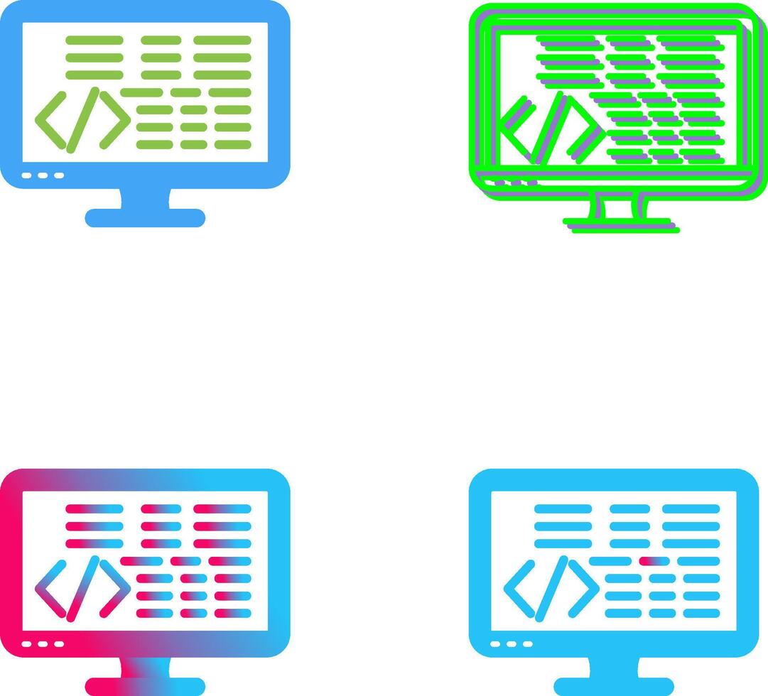 Coding Icon Design vector