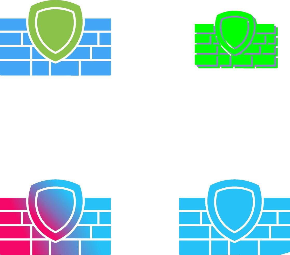 Firewall Icon Design vector