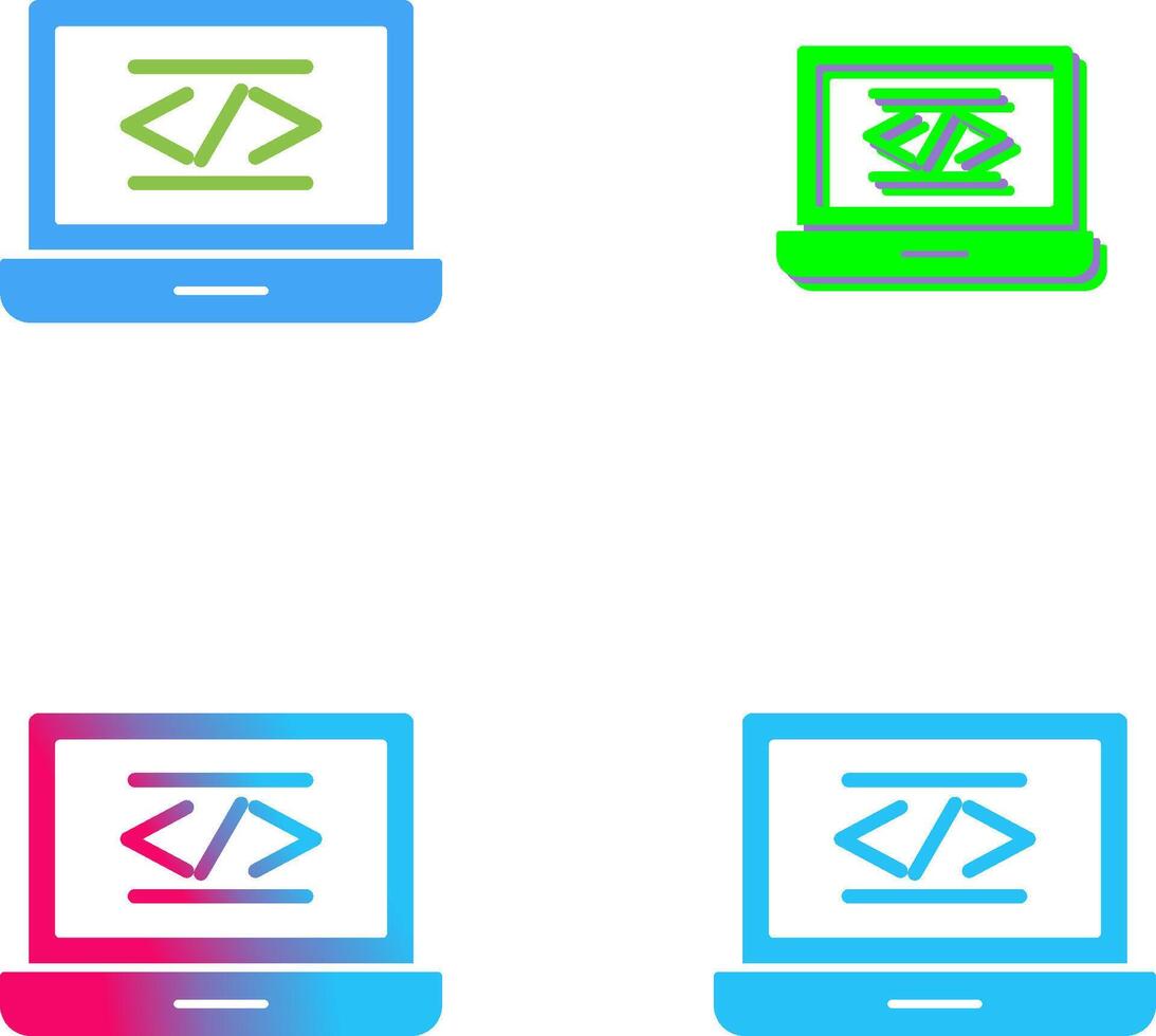 Coding Icon Design vector