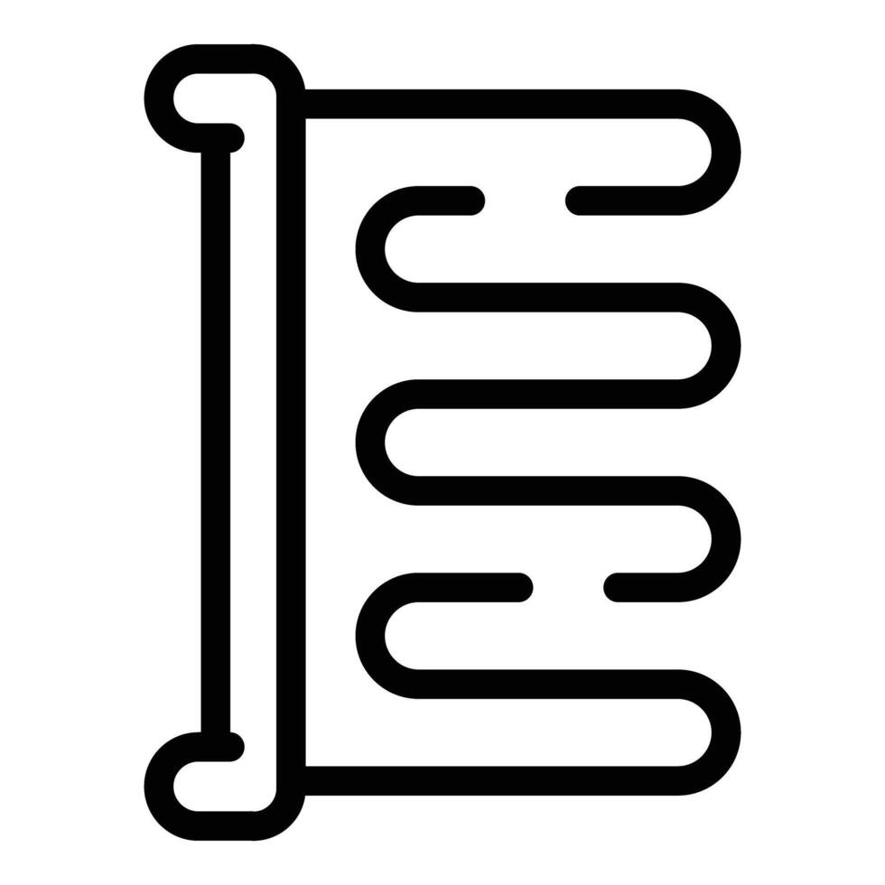 Black and white towel icon vector