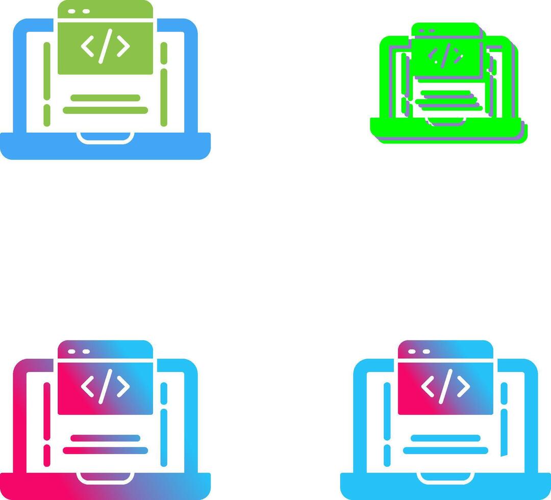 Coding Icon Design vector