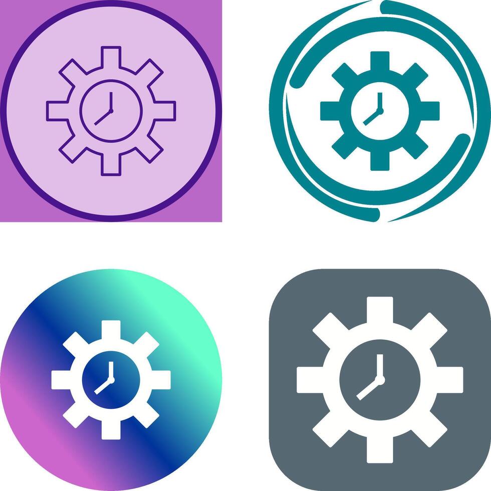 Unique Time Optimization Icon Design vector