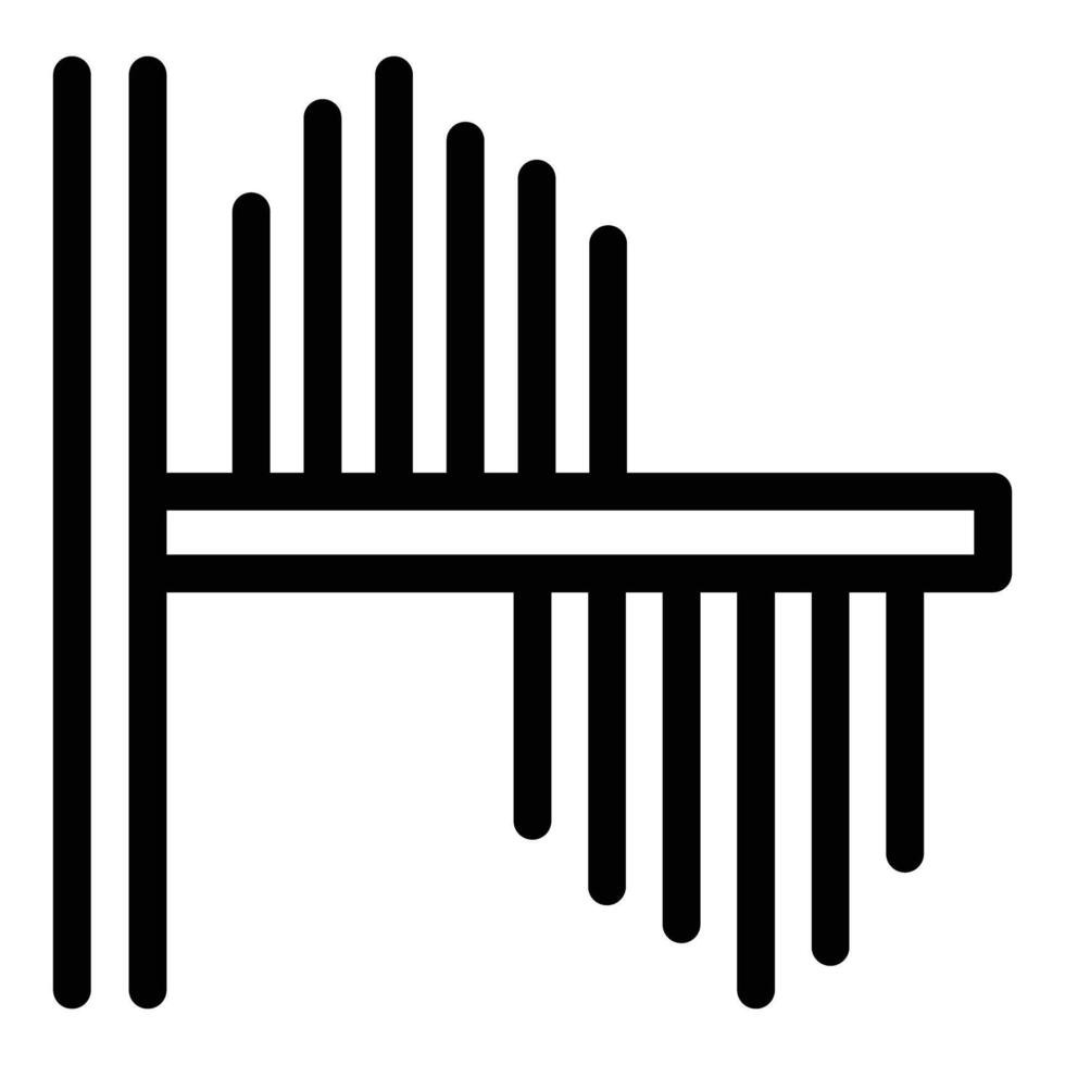 Abstract black lines on white background vector