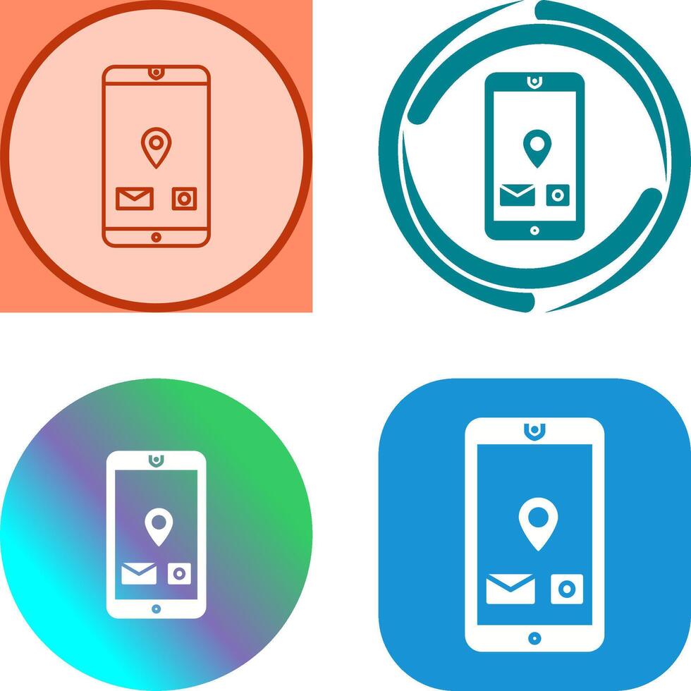 Unique Mobile Applications Icon Design vector