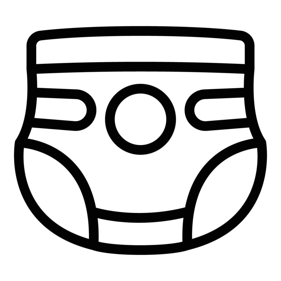 Black and white diaper icon vector