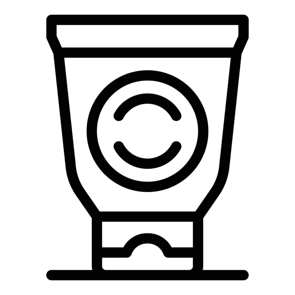 Line art illustration of a takeaway coffee cup vector
