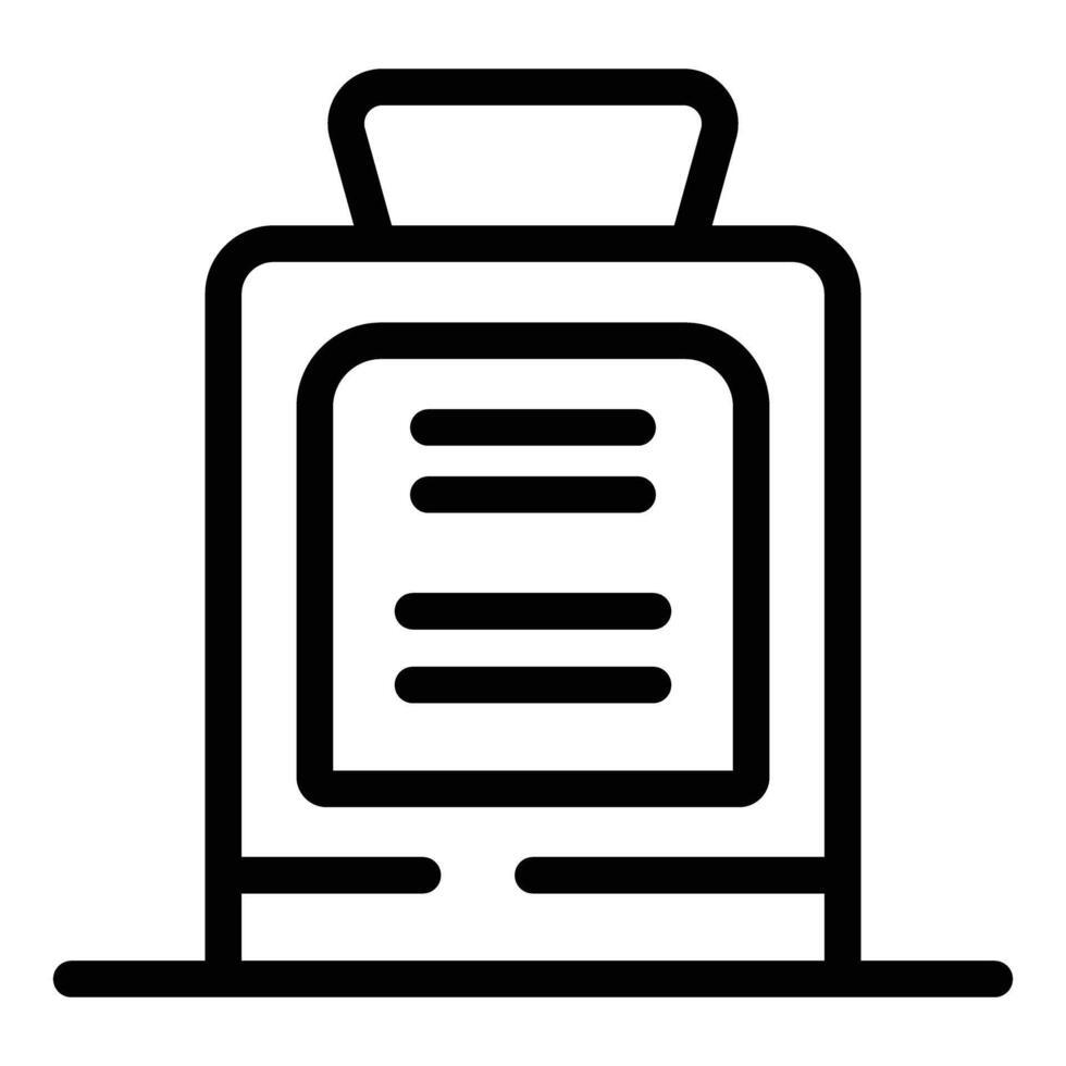 Trash can icon outline illustration vector