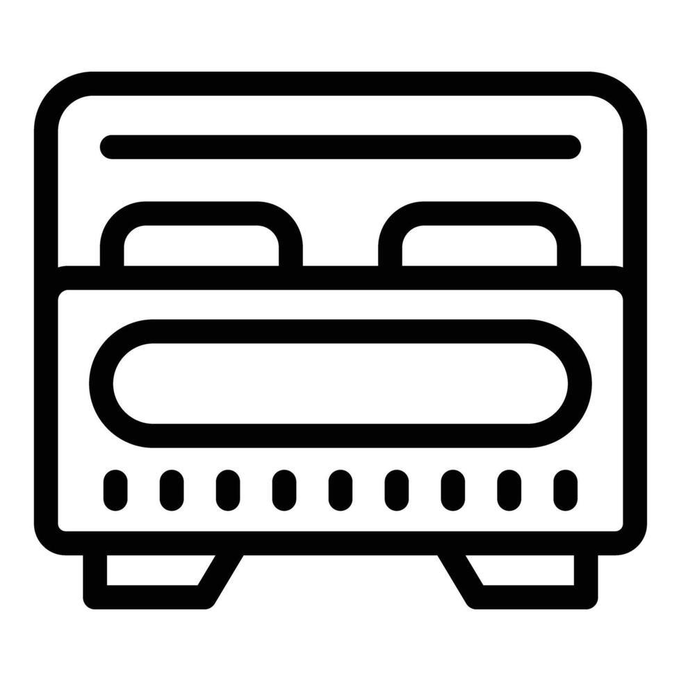 Black and white icon of bus front vector