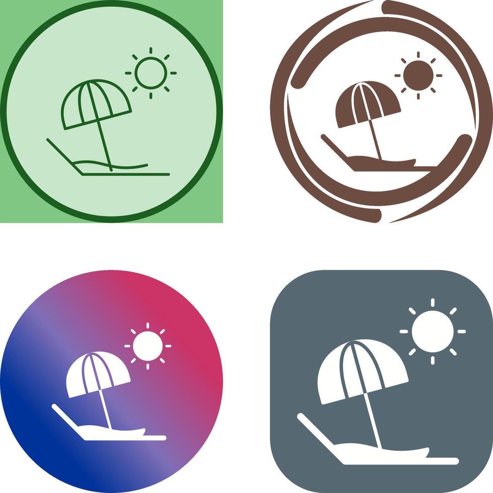 Beach Icon Design vector