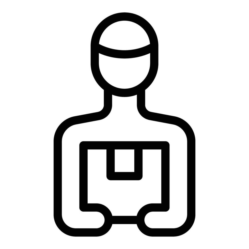 Abstract human icon with placeholder center vector