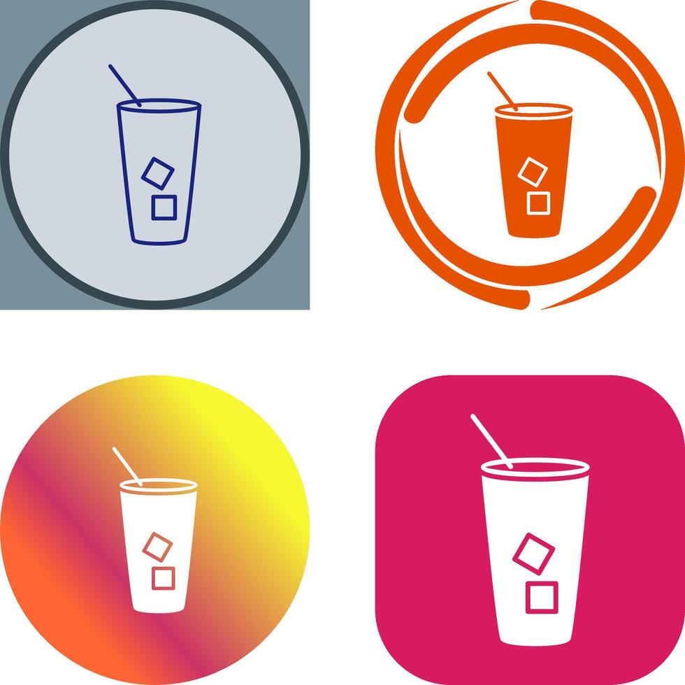 Iced Coffee Icon Design vector