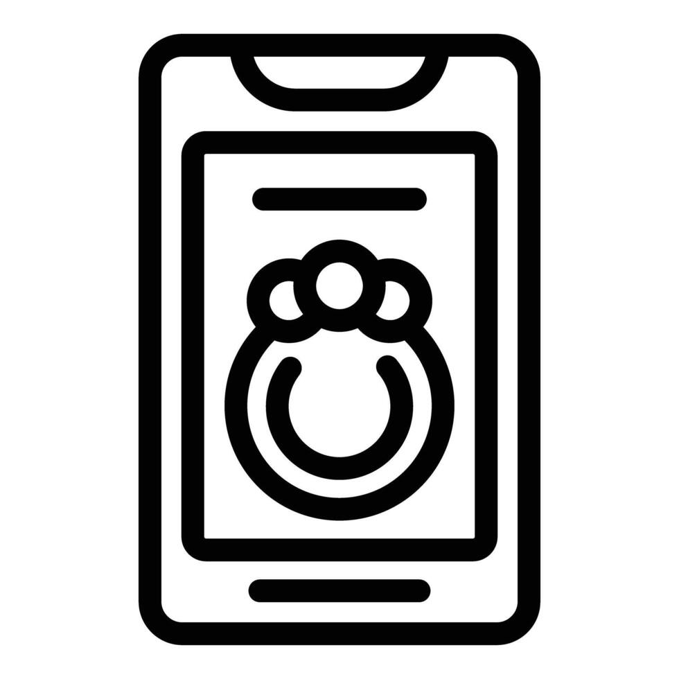 Mobile shopping app icon design vector